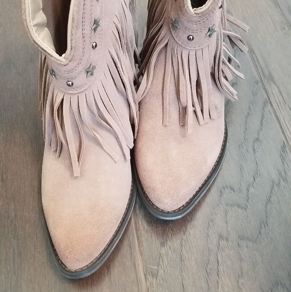 Western style Booties with Fringe